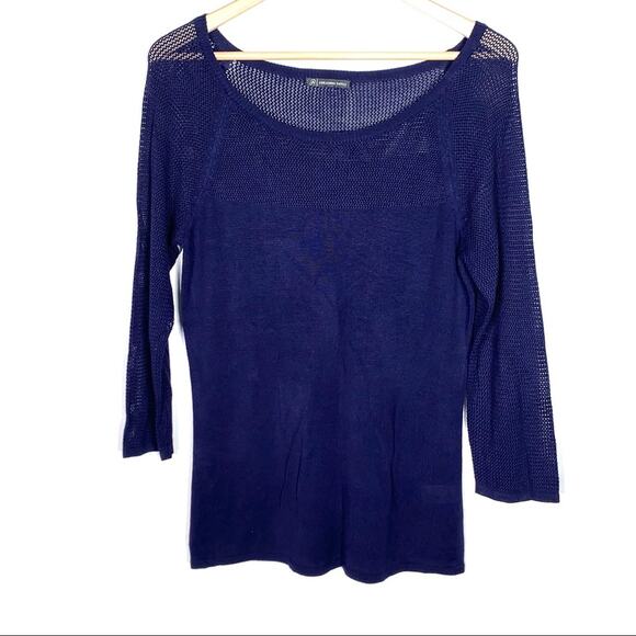 Adrianna Papell royal blue lightweight long sleeve scoop neck sweater size 6? - Picture 1 of 5
